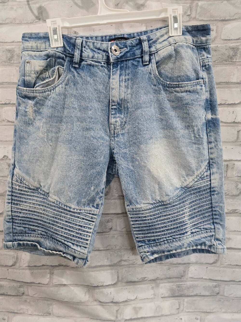 Vintage Southpole Denim Shorts Mens 34 Blue Distressed Y2K 90s Cotton